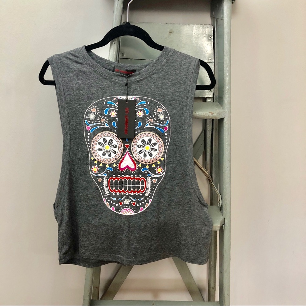 Mexican skull muscle tank